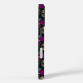 Donkergotisch Grungy Roos Vines Raven Skull roze Case-Mate iPhone Case (Achterkant / Rechts)