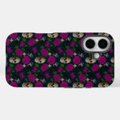 Donkergotisch Grungy Roos Vines Raven Skull roze Case-Mate iPhone Case (Achterkant (horizontaal))