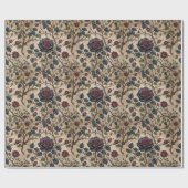 Donkergotisch Roos ontkoppelingspatroon Cadeaupapier (Vlak)