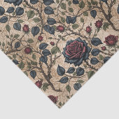 Donkergotisch Roos ontkoppelingspatroon Tissuepapier (Detail)