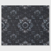 Donkergotisch zwart bloemeninpakpapier cadeaupapier