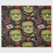 Donkergotische Frankenstein esthetiek voor Hallowe Cadeaupapier (Vlak)