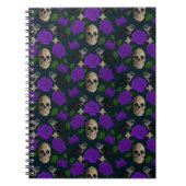 Donkergotische grungy Roos wijnstokken raaf schede Notitieboek (Voorkant)