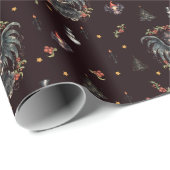 Donkergotische kerstengel cadeaupapier (Rol Hoek)