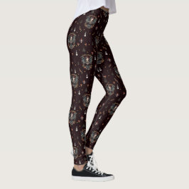 Donkergotische kerstengel leggings