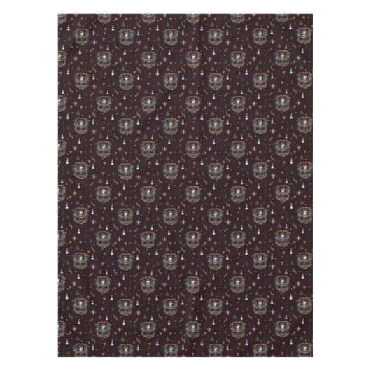 Donkergotische kerstengel tafelkleed (Voorkant)