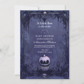 Donkergotische Paarse Halloween Baby shower Kaart (Voorkant)