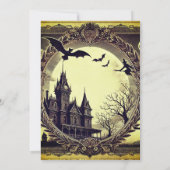 Donkergotische Victoriaans Spooky Halloween Kaart (Achterkant)