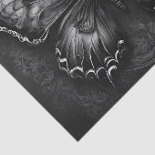 Donkergotische vlinderdecoupage tissuepapier (Detail)