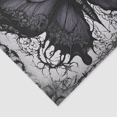 Donkergotische vlinderdecoupage tissuepapier (Detail)