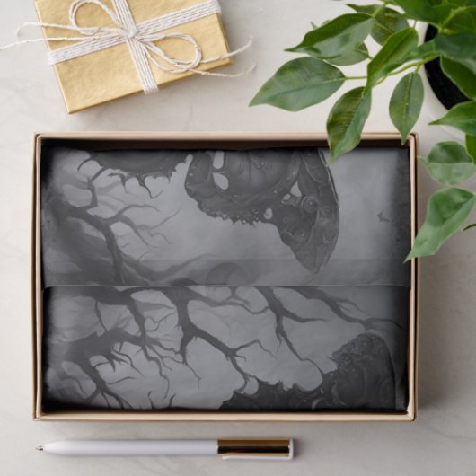 Donkergotische vlinderdecoupage tissuepapier (Geschenk)