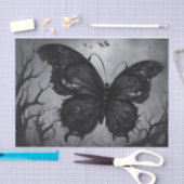 Donkergotische vlinderdecoupage tissuepapier (Craft)
