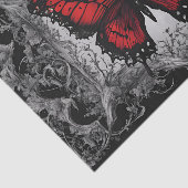 Donkergotische vlinderdecoupage tissuepapier (Detail)