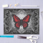 Donkergotische vlinderdecoupage tissuepapier (Craft)