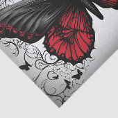 Donkergotische vlinderdecoupage tissuepapier (Detail)