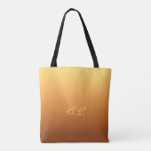 Donkergoud tot geel tote bag (Achterkant)