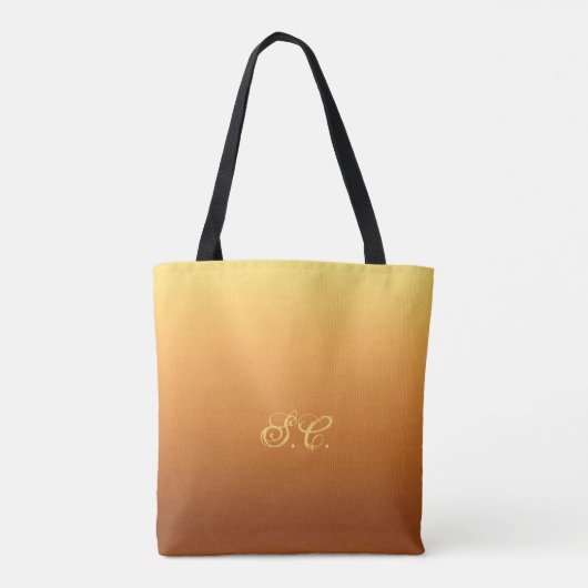 Donkergoud tot geel tote bag (Achterkant)