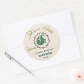 Donkergouden bloem in reliëf Steenbok Zodiac Ronde Sticker (Envelop)