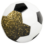 Donkergouden faux glitter sprankelt bling voetbal (Drie kwart)
