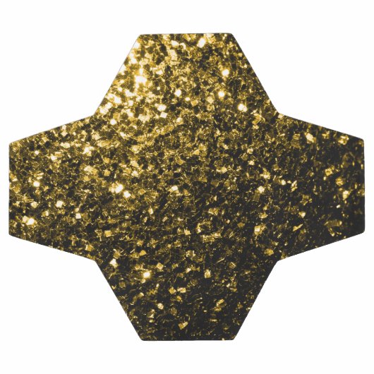 Donkergouden faux glitter sprankelt bling voetbal (Enkel)