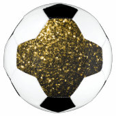 Donkergouden faux glitter sprankelt bling voetbal (Voorkant)