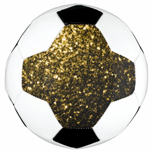Donkergouden faux glitter sprankelt bling voetbal (Voorkant)