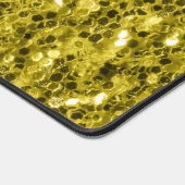 Donkergouden glitter sprankelt bling bureaumat (Hoek)