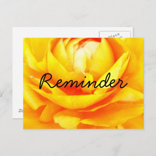 Donkergouden herinnering briefkaart (Voorkant / Achterkant)