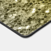 Donkergouden zilveren faux glitter sprankelt bling bureaumat (Hoek)