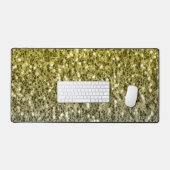 Donkergouden zilveren faux glitter sprankelt bling bureaumat (Keyboard & Muis)