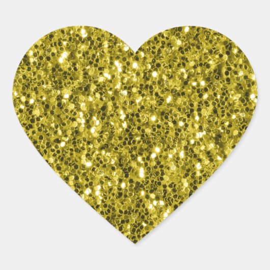 Donkergoudgele nevel hart sticker (Voorkant)