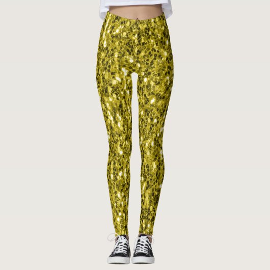 Donkergoudgele nevel leggings (Voorkant)