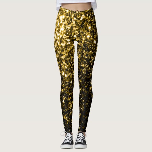 Donkergoudgele nevel leggings (Voorkant)