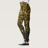 Donkergoudgele nevel leggings (Links)