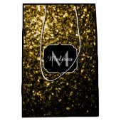Donkergoudgele nevel medium cadeauzakje (Voorkant)