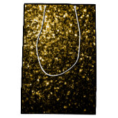 Donkergoudgele nevel medium cadeauzakje (Achterkant)
