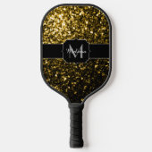 Donkergoudgele nevel pickleball paddle (Voorkant)