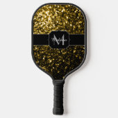 Donkergoudgele nevel pickleball paddle (Achterkant)