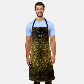 Donkergoudgele nevel schort (Gedragen)