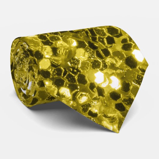 Donkergoudgele nevel stropdas (Opgerold)