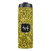 Donkergoudgele nevel thermosbeker (Voorkant)