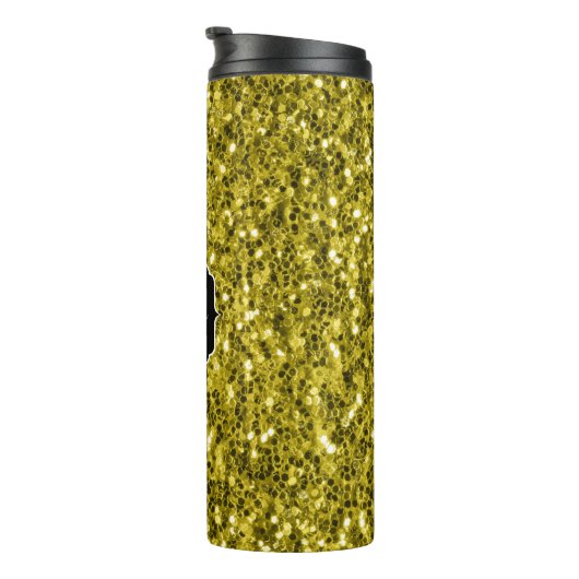 Donkergoudgele nevel thermosbeker (Geroteerd rechts)