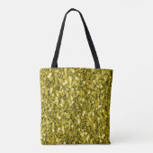 Donkergoudgele nevel tote bag (Achterkant)