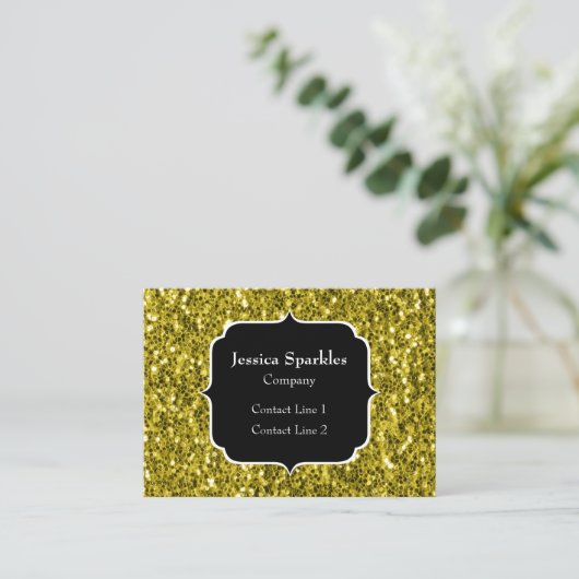 Donkergoudgele nevel visitekaartje (Staand voorkant)