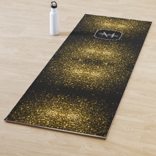Donkergoudgele nevel yogamat (In situ)