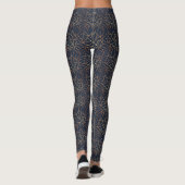 Donkergoudgeometrisch ontwerp Leggings van vrouwen (Achterkant)