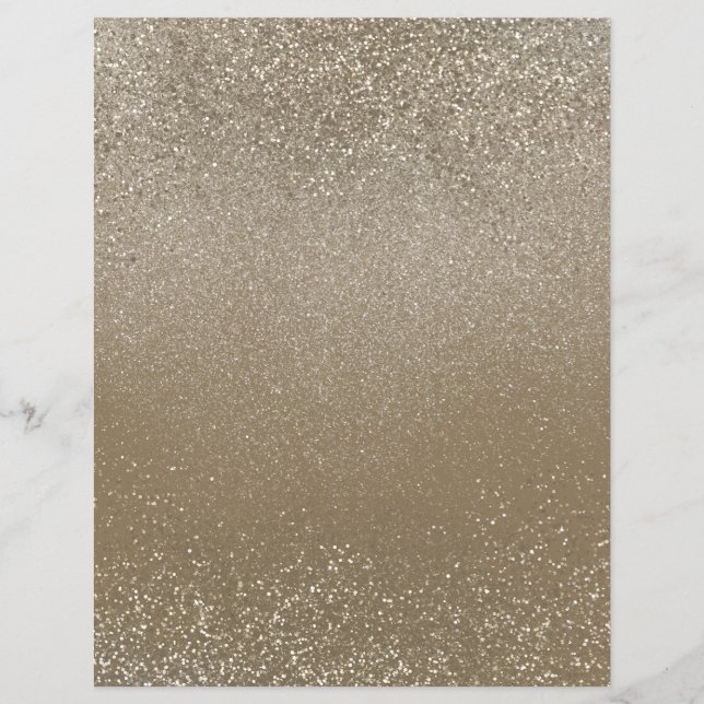 Donkergoudschimmer Glitter Dust Scrapbook Paper (Voorkant)