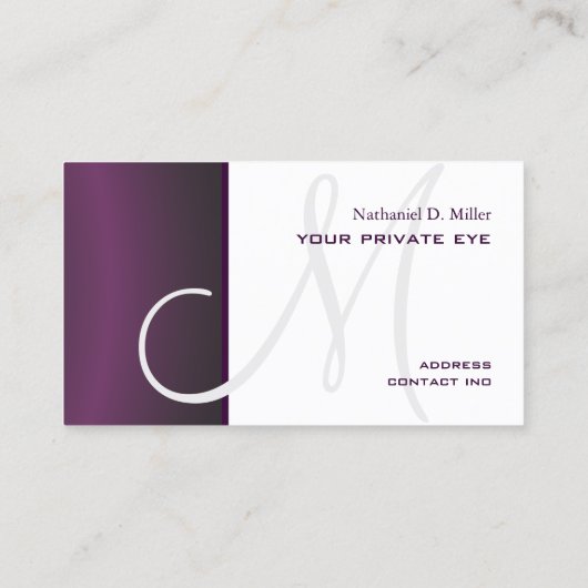Donkergradiënt Paars/DIY Visitekaartje (Achterkant)