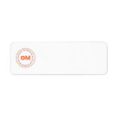 DONKERGRIJS : Afdrukken in Wit Etiket (Voorkant)