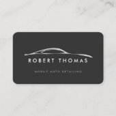Donkergrijs Auto Detailing, Auto Reparatie Visitekaartje (Voorkant)